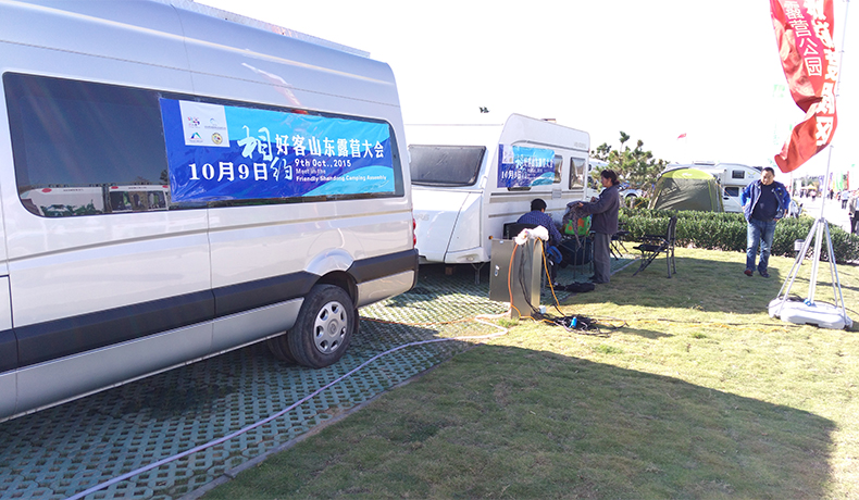 指印水电桩——山海天蓝海1号露营地水电补给站